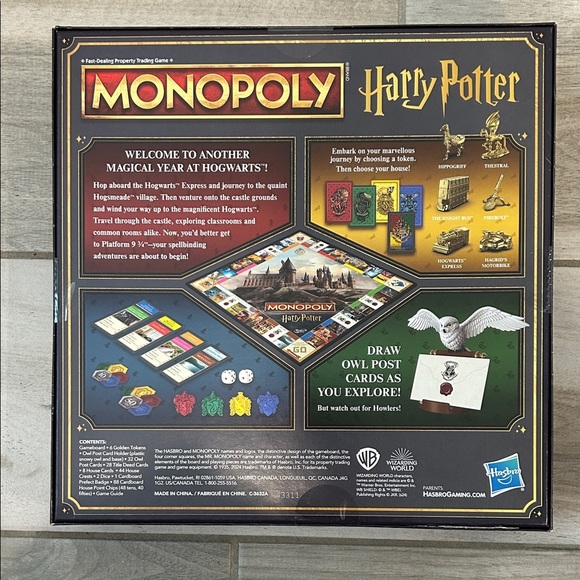 Hasbro Harry Potter Monopoly with Red and Gold Accents - Picture 2 of 8